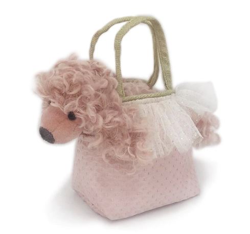 PAIRS POODLE PLUSH TOY AND PURSE SET