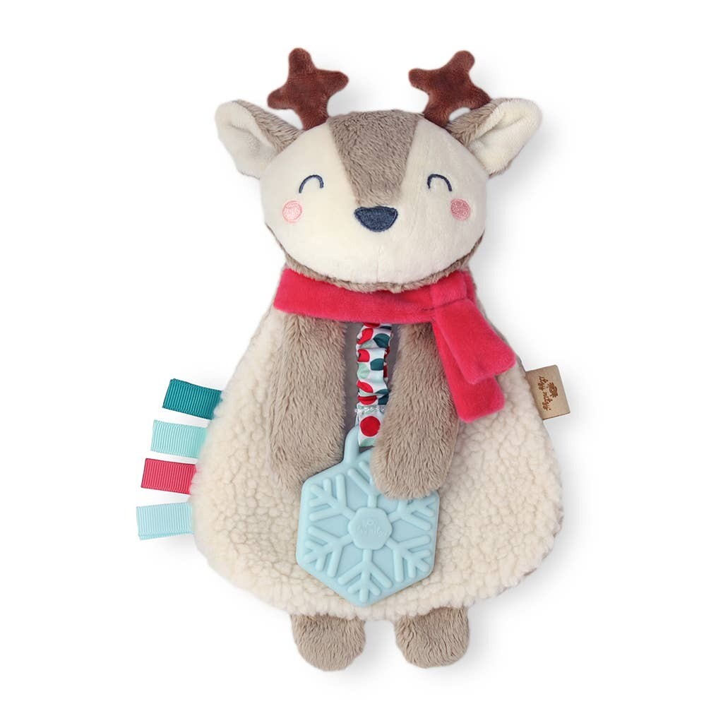 ITZY RITZY LOVEY HOLIDAY REINDEER PLUSH + TEETHER TOY