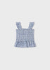 MAYORAL PORCELAIN SMOCKED COTTON BLOUSE