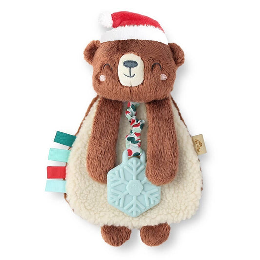 ITZY RITZY LOVEY HOLIDAY BEAR PLUSH + TEETHER TOY