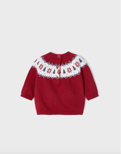 MAYORAL JACQUARD SWEATER - RED