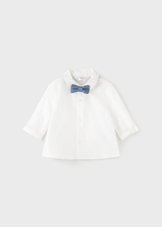 MAYORAL LONG SLEEVE SHIRT WITH BOWTIE