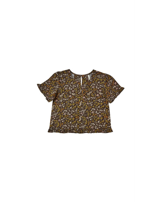 DARK FLORAL RORY TOP
