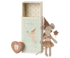 MAILEG TOOTH FAIRY MOUSE IN MATCHBOX - ROSE