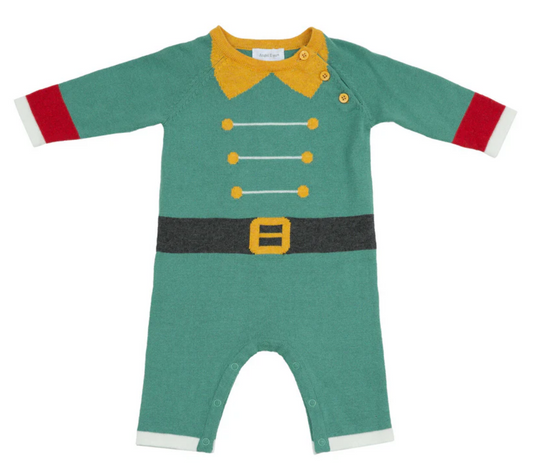 GREEN ELF KNIT COVERALL