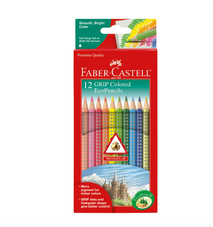 GRIP COLORED ECOPENCILS 12CT