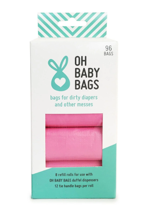 OH BABY BAGS REFILL ROLLS PINK BOX SET