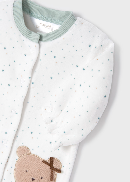 MAYORAL VELOUR ONESIE  Buttercup Baby Co.