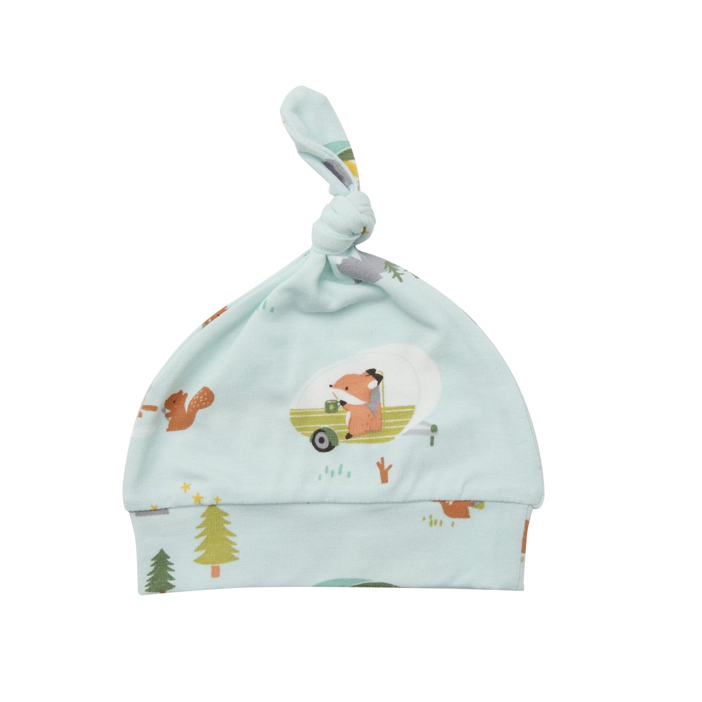 CAMPING FOX KNOTTED HAT BLUE 0-3 MONTHS
