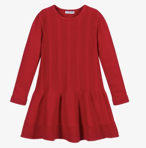 MAYORAL KNIT DRESS - RED