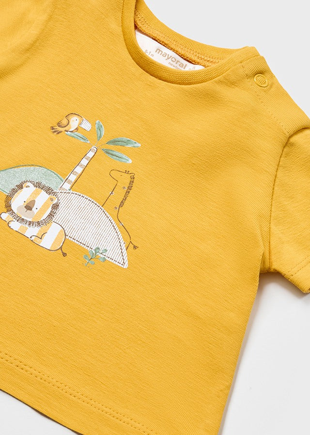 MAYORAL GRAPHIC COTTON TEE- YELLOW