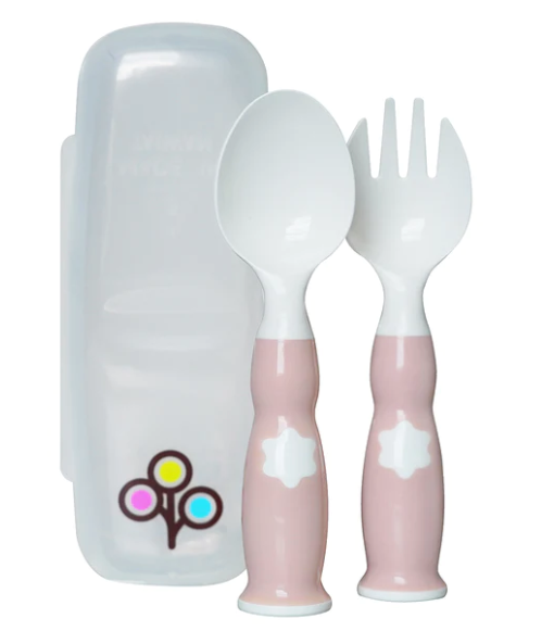 ERGONOMIC FORK AND SPOON WITH CASE